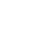A minimalistic white icon of city skyline within a circular outline, featuring stylized buildings including a skyscraper, depicted on a solid green background.